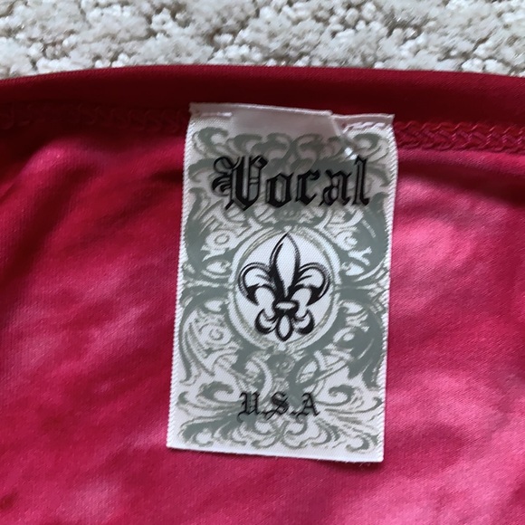 NEW Vocal dark pink tie dye studded cardigan 1X - Picture 9 of 16
